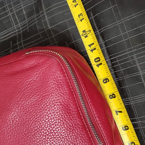 Michael Kors Red Leather Essex Hobo Shoulder Crossbody Bag - Picture 11 of 12